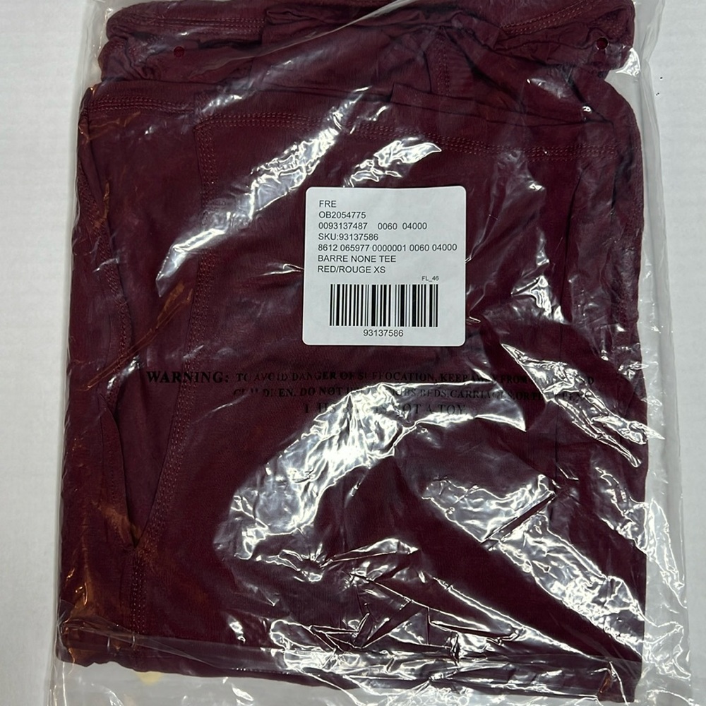 NWT Free People FP Movement Barre None Tee Sour Cherry *Oversized - Picture 3 of 5